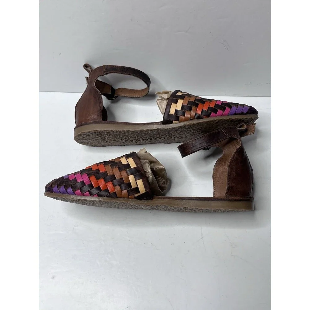 Manitobah Gabriel Frey Multicolor Woven Leather Sandals Women’s Size 9 - Picture 8 of 16